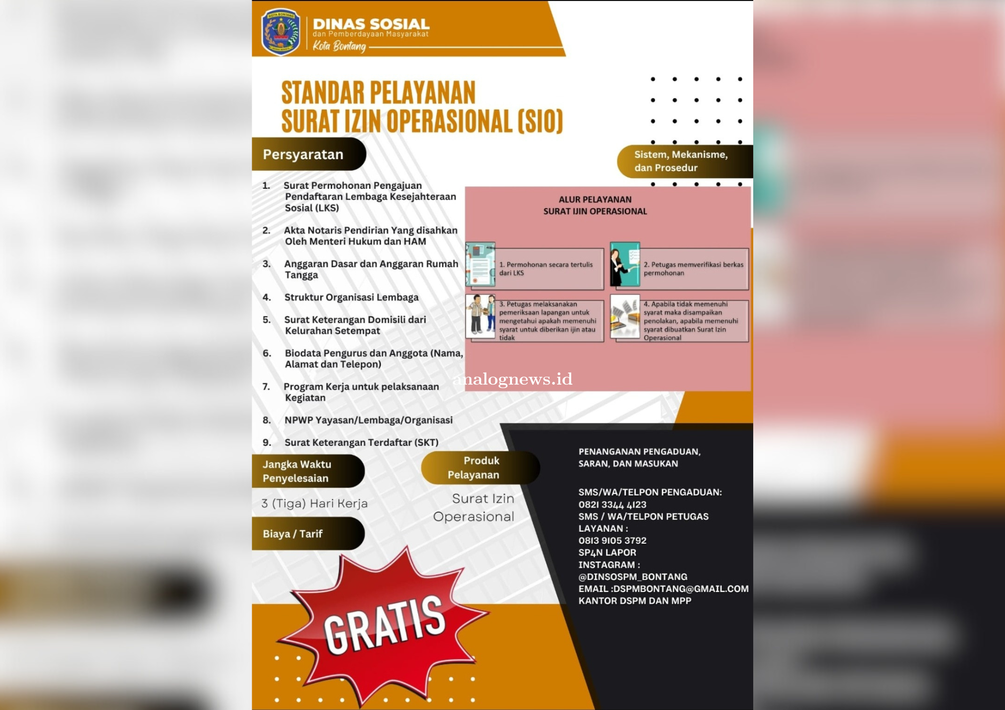 Dinsos PM Bontang Buka Pelayanan Surat Izin Operasional