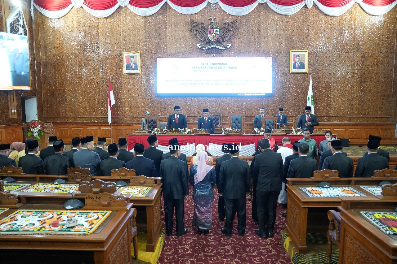 Sah! 40 Anggota DPRD Kutai Timur untuk Periode 2024-2029 Dilantik